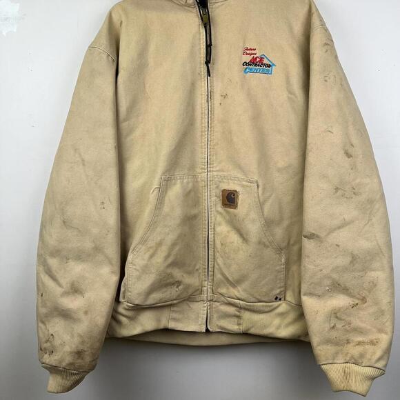 90s Carhartt Heavyweight Zip-Up Hoodie - Work Style Vintage - Picture 2 of 5